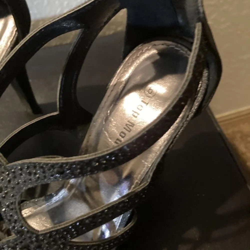TOP Mod Glitter High Heels - Black
